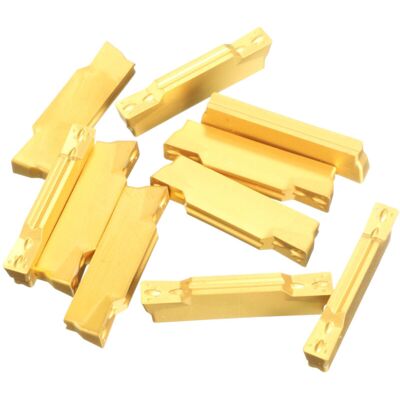 IKODM Tungsten Carbide Inserts, For Mgehr / Mgivr Lathe Grooving Cutting Tool, 10Pcs IKODM Tungsten Carbide Inserts, For Mgehr / Mgivr Lathe Grooving Cutting Tool, 10Pcs