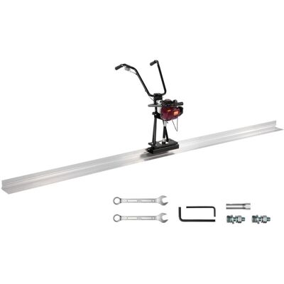 VEVOR Concrete Power Screed, 4 ft Aluminum Board Straight Edge Bar Set, 4 Stroke Cement Finishing Vibrating Motor with Height Adjustable Handles, VEVOR Concrete Power Screed, 4 ft Aluminum Board Straight Edge Bar Set, 4 Stroke Cement Finishing Vibrating Motor with Height Adjustable Handles,