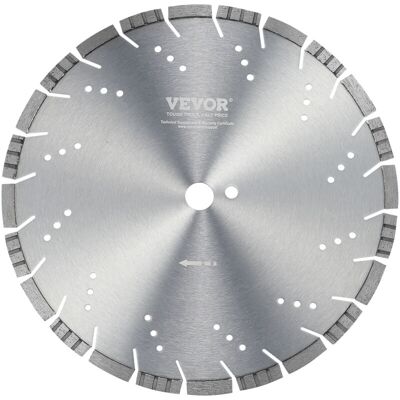 Vevor Diamond Cutting Disc - 350mm - Wet or Dry - Inclined Teeth - 12mm Center Hole - Diamond Blade for Concrete Vevor Diamond Cutting Disc - 350mm - Wet or Dry - Inclined Teeth - 12mm Center Hole - Diamond Blade for Concrete