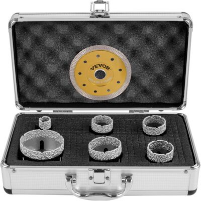 Diamond Drill Bits Hole Saw Set 4/5'-2-3/5' 6pcs Tile Ceramic Porcelain - Vevor Diamond Drill Bits Hole Saw Set 4/5'-2-3/5' 6pcs Tile Ceramic Porcelain - Vevor