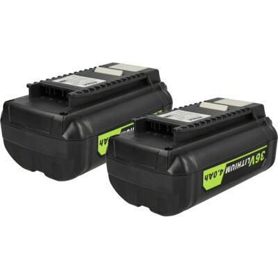 vhbw 2x Battery compatible with Ryobi 40V 14 IN Brushless Chain Saw, 40V 20 IN Brushless Power Tools (4000 mAh, Li-Ion, 36 V) vhbw 2x Battery compatible with Ryobi 40V 14 IN Brushless Chain Saw, 40V 20 IN Brushless Power Tools (4000 mAh, Li-Ion, 36 V)