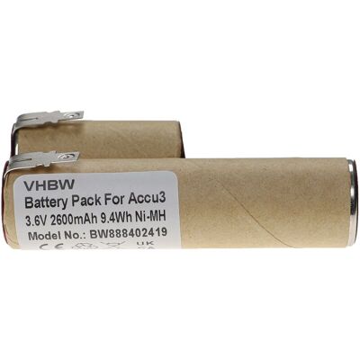 Vhbw - Replacement Battery compatible with Gardena lawn edger Accu3 (2500), lawn edger Accu3 standard (2315) (2600mAh, 3.6 v, NiMH) Vhbw - Replacement Battery compatible with Gardena lawn edger Accu3 (2500), lawn edger Accu3 standard (2315) (2600mAh, 3.6 v, NiMH)