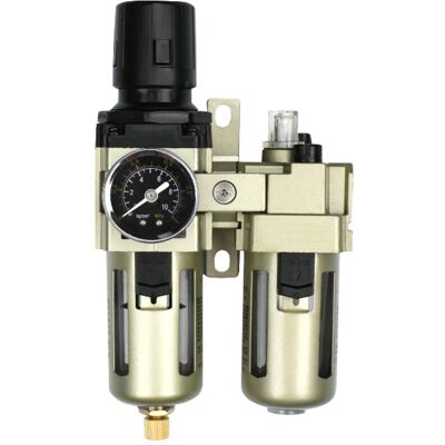 Tinor - Water Separator Pressure Reducer Compressed Air Regulator for Compressed Air Compressor, 3/8 inch Filter and Oil Mist with Cup Cover (3/8inch) Tinor - Water Separator Pressure Reducer Compressed Air Regulator for Compressed Air Compressor, 3/8 inch Filter and Oil Mist with Cup Cover (3/8inch)