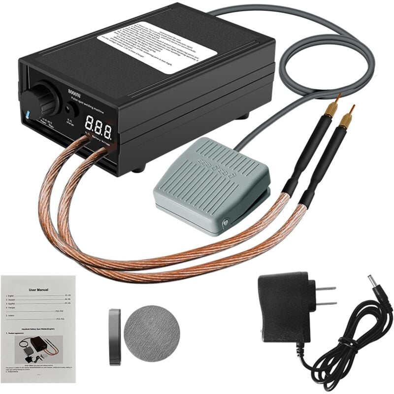 TONCHEAN 8000W Adjustable Battery Spot Welder diy Kit High Performance Portable Nickel Spot Welder for Spot Welding Machine Set