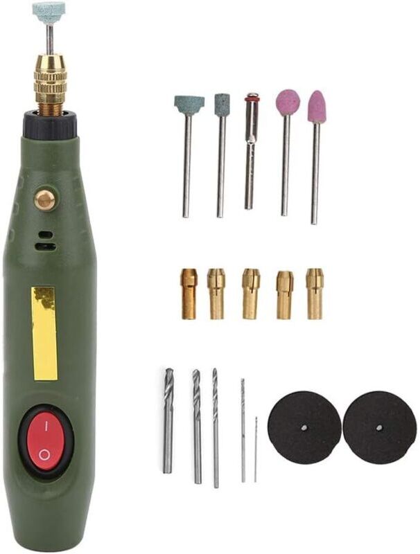 Mini Rotary Tool Electric Drill Grinder Sander Engraver Wood Carving Drill Pen Kit Set ac 100-240V(EU Plug) - Ccykxa