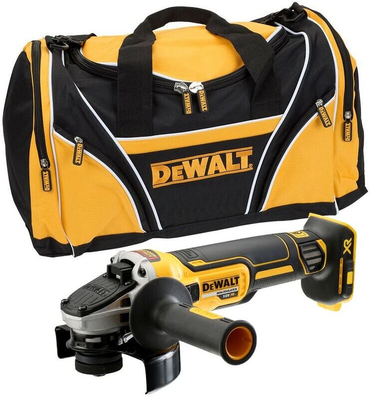 Dewalt DCG405N 18v XR Brushless Cordless 125mm Angle Grinder Bare + Tool Bag