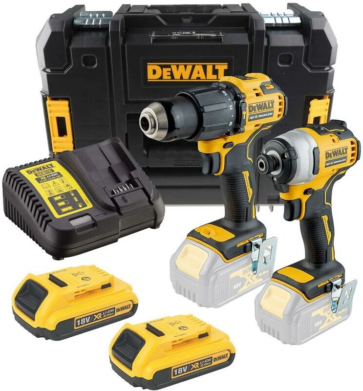 Dewalt - DCK2062D2 18v Brushless DCD709 Combi Drill DCF809 Impact Driver 2 x 2.0ah