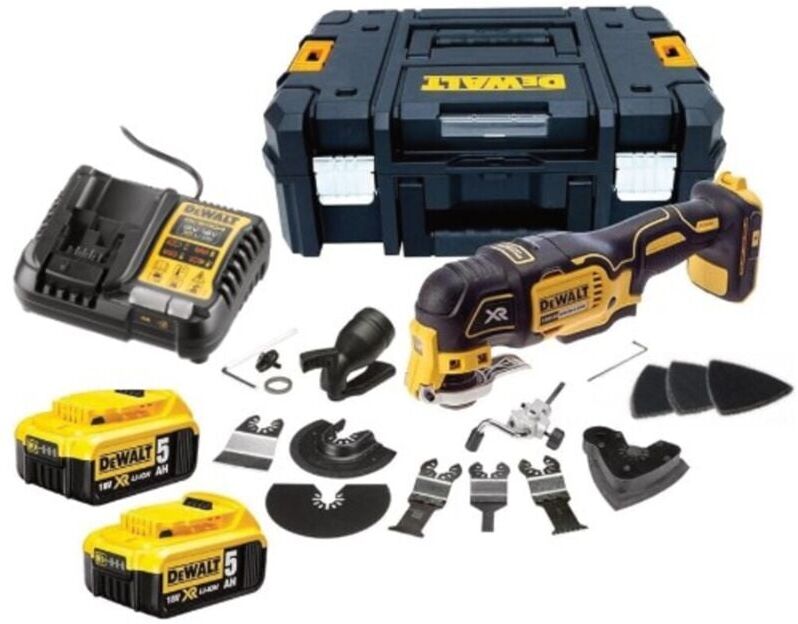 Dewalt - DCS355P2 18V xr Brushless Multi-Tool with Accessory Kit (2 x 5.0Ah Battery and Case)