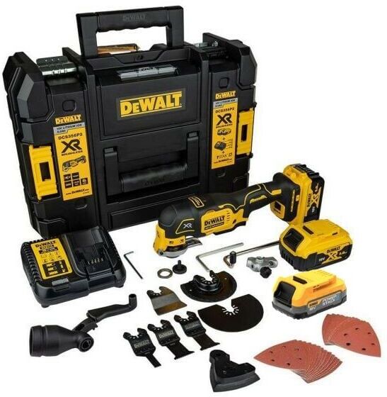 Dewalt DCS356P2 18v XR Brushless Multi Tool +35 Accs +Tstak 2x5ah +1x Powerstack