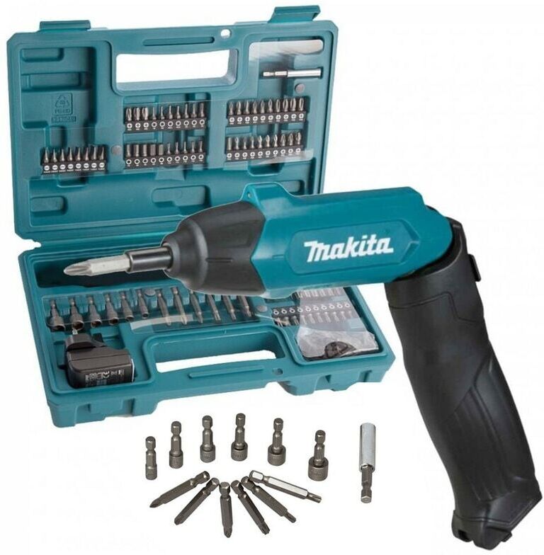 DF001DW 3.6v Cordless Lithium Ion Pencil Screwdriver + 81 Piece Bit Set - Makita