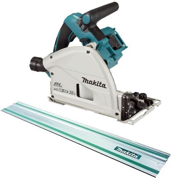 Makita - DSP600Z 36v Twin 18v Brushless Plunge Cut Circular Saw 1x 1.5m Guide Rail