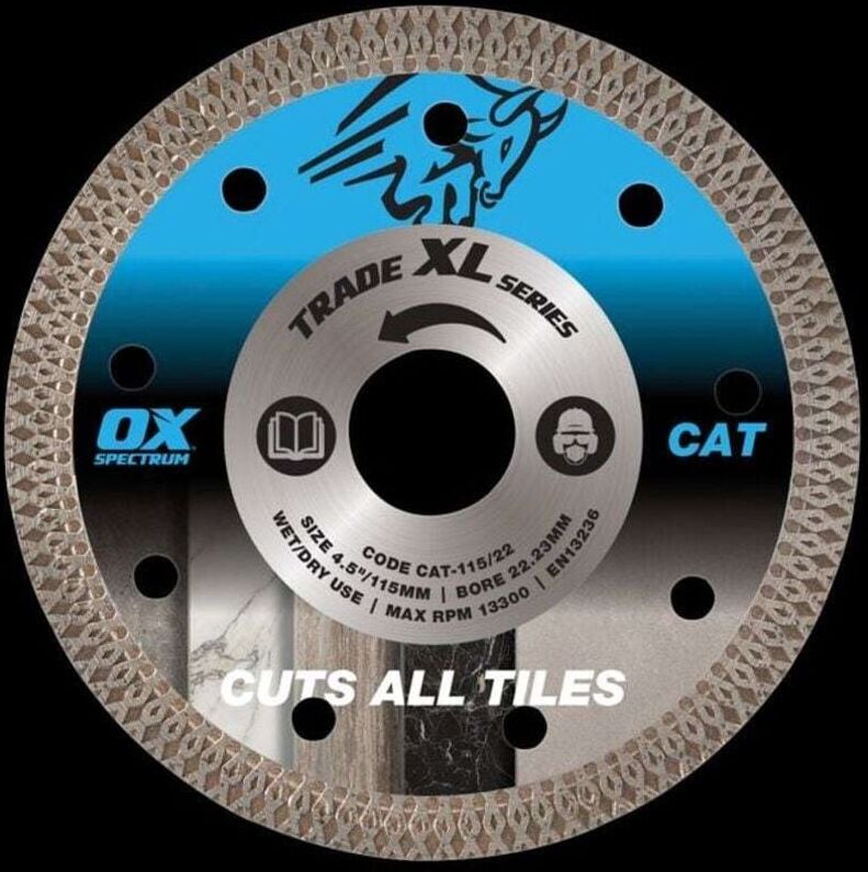 OX Tools Spectrum Maestro 10mm General Purpose Diamond Blade 115/22.23mm TEC10-1