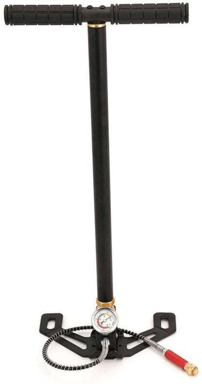 Youyijia Stirrup Pump 6000psi High Pressure 3-Stage PCP Pump Air Gun Rifle Hand Pump, Oil and Water Separator Ergonomic Handle for Camping