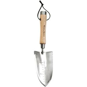 KENT & STOWE Stainless Steel Capability Hand Trowel Spade Heavy Duty Ash Handle - Kent&stowe