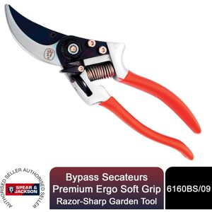 Spear & Jackson Spear&jackson - Bypass Secateurs, Premium Ergo Soft Grip Razorsharp Garden Tool