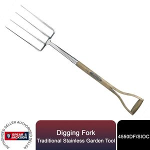 Spear & Jackson Spear&jackson - Digging Fork, Traditional Stainless Garden Tool