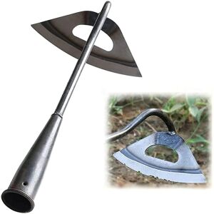 TINOR All-steel Hardened Hollow Hoe Gardening Loosening Soil Tool, New Handheld Weeding Rake for Planting Vegetables Farm Garden, Upgraded Household Tool,