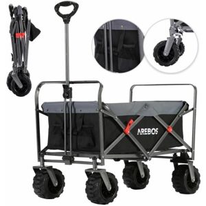 Foldable hand truck folding trolley equipment trolley foldable up to 100 kg load capacity black - black - Arebos