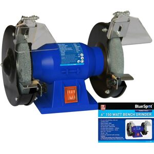 Bluespot - 150W Twin Bench Grinding Polisher Workshop Garage Stone Grinder 6'