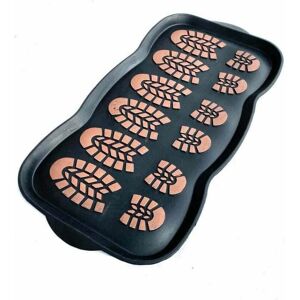 On1shelf - Heavy Duty Hardwearing Rubber Boot Shoe Tray 40 x 80cm (2) - Black