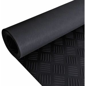 On1shelf - Rubber Flooring Roll- Checks 1.2m- 1m - Black