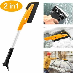 HOOPZI Snow Scraper, Snow Brush Snow Shovel, Detachable Ice Scraper with Snow Brushes Windshield Cleaning Assistant for Cars