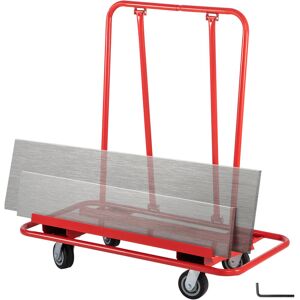 VEVOR Drywall Cart, 45.3'L × 21.7'W × 31.5'H Drywall Sheet Carts with 2200 LBS/1 Ton Load Capacity, Heavy Duty Plasterboard Trolley with Four 5' Wheels,