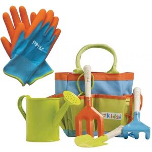 Briers - Kids Childrens Gardening Tool Bag Rake Fork Trowel Watering Can & Gloves