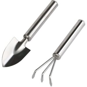 TORMATOR 2-Piece Garden Tool Set: Gardening Shovel and Rake, Stainless Steel, Small Rake and Shovel Set, for Potted Plants, Indoor and Outdoor Garden Use TORMATOR 2-Piece Garden Tool Set: Gardening Shovel and Rake, Stainless Steel, Small Rake and Shovel Set, for Potted Plants, Indoor and Outdoor Garden Use