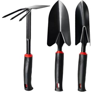 TORMATOR 3-Piece Gardening Kit – Stainless steel garden tool set with non-slip handle, garden trowel, transplanting trowel and double hoe for vegetable TORMATOR 3-Piece Gardening Kit – Stainless steel garden tool set with non-slip handle, garden trowel, transplanting trowel and double hoe for vegetable