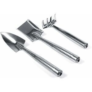 HÉLOISE 3X Plastic/Stainless Steel Shovel Spade Rake Handle Mini Garden Plant Tool Child Gardening Toy for Home Garden(Stainless Steel) HÉLOISE 3X Plastic/Stainless Steel Shovel Spade Rake Handle Mini Garden Plant Tool Child Gardening Toy for Home Garden(Stainless Steel)