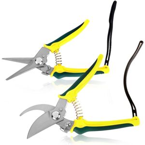 AlwaysH Garden Pruning Shears 2 Pieces Hedge Shears Secateurs with Locking Handle Tree Cutters, Plant Clippers AlwaysH Garden Pruning Shears 2 Pieces Hedge Shears Secateurs with Locking Handle Tree Cutters, Plant Clippers