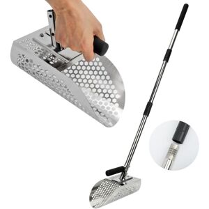 AlwaysH Sand Scoop for Metal Detecting,Stainless Steel Metal Detecting Sand Scoop with Long Handle,Beach Shovel with Long Handle for Metal AlwaysH Sand Scoop for Metal Detecting,Stainless Steel Metal Detecting Sand Scoop with Long Handle,Beach Shovel with Long Handle for Metal