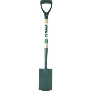 Border Spade Carbon Steel, Wooden Shaft - Rutland Border Spade Carbon Steel, Wooden Shaft - Rutland
