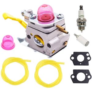 TEHTUY C1U-W18 Carburetor with Fuel Line and Fuel Filter Replacement for Craftsman and Poulan Weedeater MX550, MX557, P1500, P2500, P3500, TE475, TE475Y, TEHTUY C1U-W18 Carburetor with Fuel Line and Fuel Filter Replacement for Craftsman and Poulan Weedeater MX550, MX557, P1500, P2500, P3500, TE475, TE475Y,