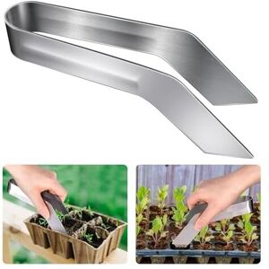 Csparkv - 17cm Gardening Seedling Transplanting Tongs Stainless Steel Plant Transplanting Tongs Gardening Tools for Seedlings Flowers Plants Reducing Csparkv - 17cm Gardening Seedling Transplanting Tongs Stainless Steel Plant Transplanting Tongs Gardening Tools for Seedlings Flowers Plants Reducing