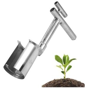 CSPARKV 32x16x7.5cm Handheld Transplanter Long Handle Bulb Planting Tool Stainless Steel Digging Transplanter Garden Bulb Planting Tool CSPARKV 32x16x7.5cm Handheld Transplanter Long Handle Bulb Planting Tool Stainless Steel Digging Transplanter Garden Bulb Planting Tool