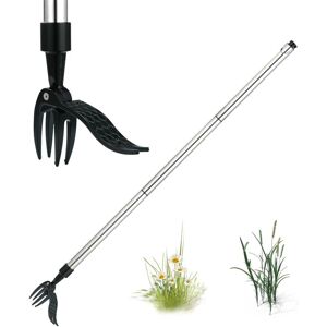 Weed Puller - Long Handled Weeding Tool with 4 Claws - Manual Weed Puller - Weed Roots Weeding Tool - 3-Stage Adjustable Clamp - Csparkv Weed Puller - Long Handled Weeding Tool with 4 Claws - Manual Weed Puller - Weed Roots Weeding Tool - 3-Stage Adjustable Clamp - Csparkv