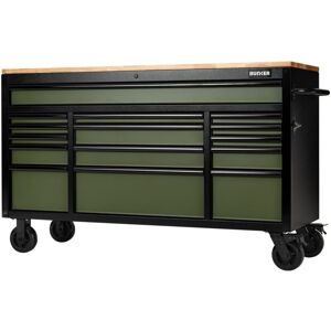 Draper 27333 BUNKER 15 Drawer Workbench Roller Tool Cabinet, 61"", Green Draper 27333 BUNKER 15 Drawer Workbench Roller Tool Cabinet, 61"", Green