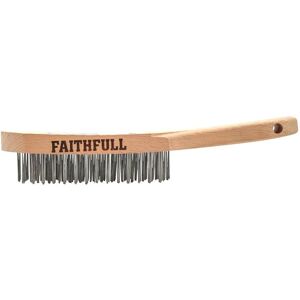 Faithfull - Heavy-Duty Stainless Steel Scratch Brush, 4 Row FAI680S4F Faithfull - Heavy-Duty Stainless Steel Scratch Brush, 4 Row FAI680S4F