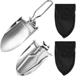 HÉLOISE Folding Shovel, 2Pcs Gardening Tools, Stainless Steel Garden Shovel, Gardening Transplanters with 2 Carry Pouches, Multifunctional Folding Shovel for HÉLOISE Folding Shovel, 2Pcs Gardening Tools, Stainless Steel Garden Shovel, Gardening Transplanters with 2 Carry Pouches, Multifunctional Folding Shovel for