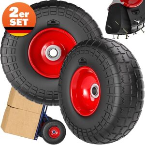 GARDEBRUK® 2x Hand Truck Wheels PU Solid Rubber Puncture-Proof 200kg Load Capacity Steel Rim 20mm Axle Wheelbarrow Wheel Replacement Set GARDEBRUK® 2x Hand Truck Wheels PU Solid Rubber Puncture-Proof 200kg Load Capacity Steel Rim 20mm Axle Wheelbarrow Wheel Replacement Set