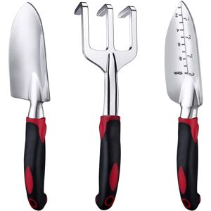 Tinor - Gardening Tools, Three Pieces Heavy Duty Cast Aluminum Garden Tools with Rubberized Non-Slip Handle, Durable Garden Hand Tools Garden Gifts Tinor - Gardening Tools, Three Pieces Heavy Duty Cast Aluminum Garden Tools with Rubberized Non-Slip Handle, Durable Garden Hand Tools Garden Gifts