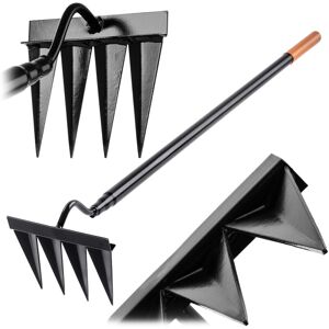 KADAX weed hoe with 4 sharp tines, garden hoe made of high-carbon steel for gardening, garden tool for weeding, loosening & aerating soil KADAX weed hoe with 4 sharp tines, garden hoe made of high-carbon steel for gardening, garden tool for weeding, loosening & aerating soil