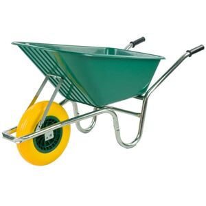 KCT - 110L Green Garden Builders Heavy Duty Wheelbarrow with Reinforced Tyre KCT - 110L Green Garden Builders Heavy Duty Wheelbarrow with Reinforced Tyre