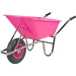 KCT - 110L Pink Garden Builders Heavy Duty Wheelbarrow with Reinforced Tyre KCT - 110L Pink Garden Builders Heavy Duty Wheelbarrow with Reinforced Tyre