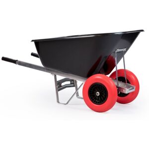 KCT - 200L xl Heavy Duty Twin WheelBarrow Black + Red Tyres KCT - 200L xl Heavy Duty Twin WheelBarrow Black + Red Tyres