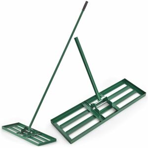 GYMAX Lawn Leveling Rake 75 cm x 25 cm Heavy Duty Level Lawn Tool w/ Handle GYMAX Lawn Leveling Rake 75 cm x 25 cm Heavy Duty Level Lawn Tool w/ Handle
