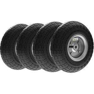 Outsunny - Set of Four 10'' Pneumatic Wheels for Barn Carts, Garden Cart Black' Outsunny - Set of Four 10'' Pneumatic Wheels for Barn Carts, Garden Cart Black'