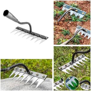 COOCHEER Carbon Steel Garden Rake for Weeding, Heavy Duty Metal Garden Rake, Iron Weeding Rake, Garden Rake, 6 Ton Heavy Duty Rake COOCHEER Carbon Steel Garden Rake for Weeding, Heavy Duty Metal Garden Rake, Iron Weeding Rake, Garden Rake, 6 Ton Heavy Duty Rake